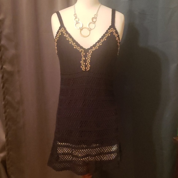 Crocheted & Beaded Boho Tank - Picture 1 of 5